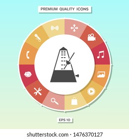 Metronome icon symbol, elements for your design