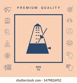 Metronome icon symbol, elements for your design