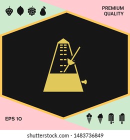 Metronome icon symbol, elements for your design