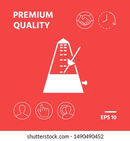 Metronome icon symbol, elements for your design