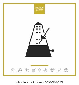 Metronome icon symbol, elements for your design