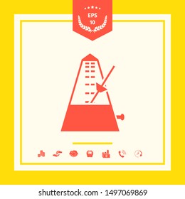Metronome icon symbol, elements for your design