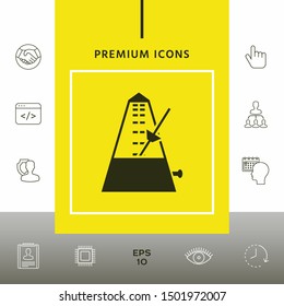 Metronome icon symbol, elements for your design