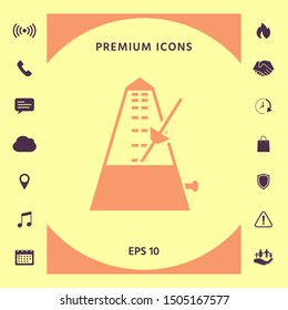 Metronome icon symbol, elements for your design