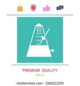 Metronome icon symbol, elements for your design