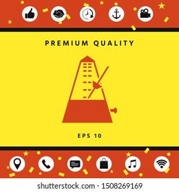 Metronome icon symbol, elements for your design