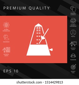 Metronome icon symbol, elements for your design