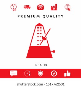 Metronome icon symbol, elements for your design