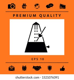 Metronome icon symbol, elements for your design