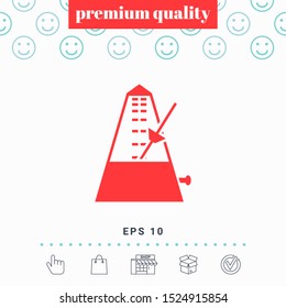 Metronome icon symbol, elements for your design