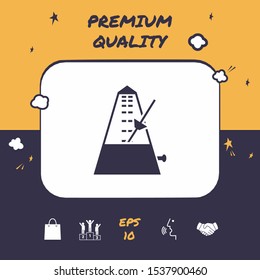 Metronome icon symbol, elements for your design