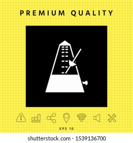 Metronome icon symbol, elements for your design