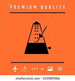 Metronome icon symbol, elements for your design