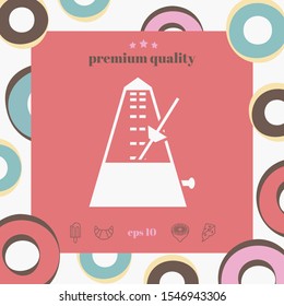 Metronome icon symbol, elements for your design