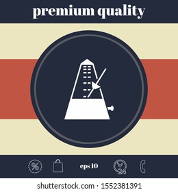 Metronome icon symbol, elements for your design