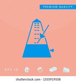 Metronome icon symbol, elements for your design