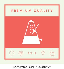 Metronome icon symbol, elements for your design