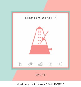 Metronome icon symbol, elements for your design