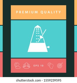 Metronome icon symbol, elements for your design