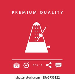 Metronome icon symbol, elements for your design
