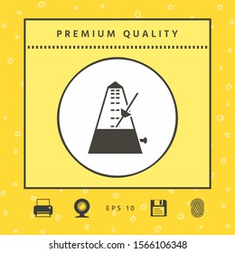 Metronome icon symbol, elements for your design