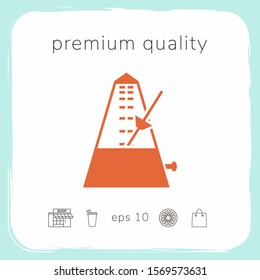 Metronome icon symbol, elements for your design