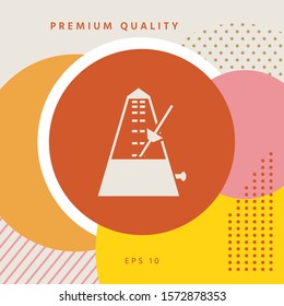 Metronome icon symbol, elements for your design