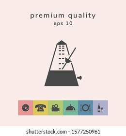 Metronome icon symbol, elements for your design
