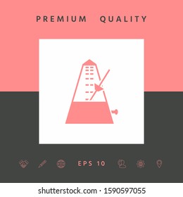 Metronome icon symbol, elements for your design