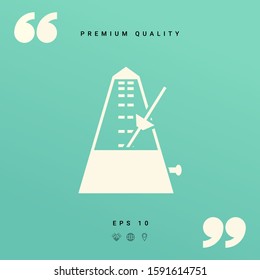 Metronome icon symbol, elements for your design