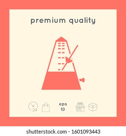 Metronome icon symbol, elements for your design