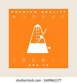 Metronome icon symbol, elements for your design