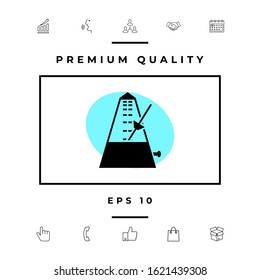 Metronome icon symbol, elements for your design