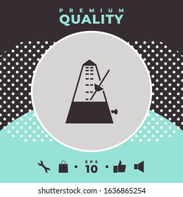 Metronome icon symbol, elements for your design