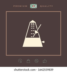 Metronome icon symbol, elements for your design