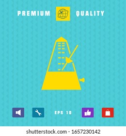 Metronome icon symbol, elements for your design