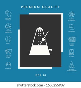 Metronome icon symbol, elements for your design