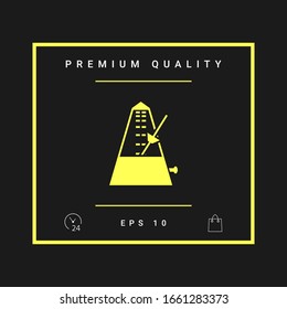 Metronome icon symbol, elements for your design