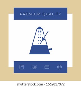 Metronome icon symbol, elements for your design