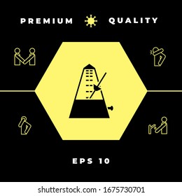 Metronome icon symbol, elements for your design
