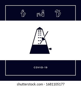Metronome icon symbol, elements for your design