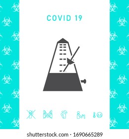 Metronome icon symbol, elements for your design