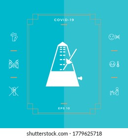 Metronome icon symbol, elements for your design