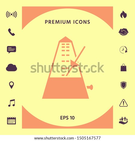 Metronome icon symbol, elements for your design