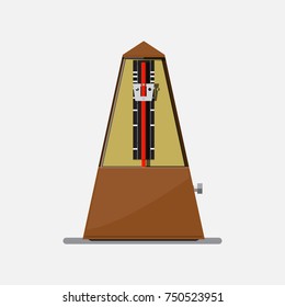 Metronome icon vector flat design.