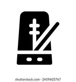 metronome icon. vector glyph icon for your website, mobile, presentation, and logo design.