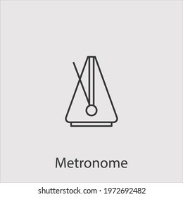 metronome icon vector icon.Editable stroke.linear style sign for use web design and mobile apps,logo.Symbol illustration.Pixel vector graphics - Vector