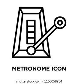 Metronome icon vector isolated on white background, Metronome transparent sign , line and outline elements in linear style