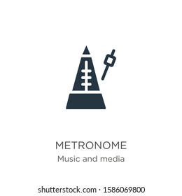 Metronome icon vector. Trendy flat metronome icon from music collection isolated on white background. Vector illustration can be used for web and mobile graphic design, logo, eps10