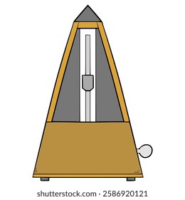 metronome illustration hand drawn isolated vector